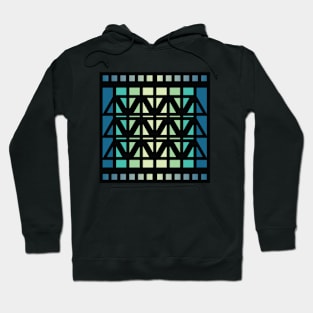 “Dimensional Levels” - V.3 Blue/Green - (Geometric Art) (Dimensions) - Doc Labs Hoodie